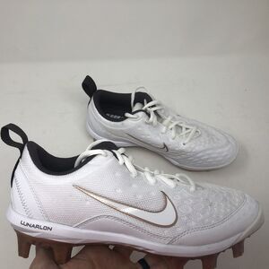 Nike Lunarlon HyperDiamond Softball Cleats Womens US Size 6.5 White 856493-109